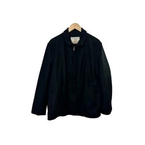 Old Navy Black Full-Zip Wool Blend Coat Jacket Men's Size Large